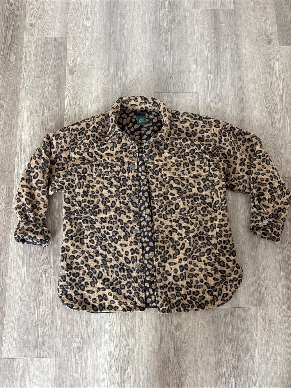 Women’s wild fable Leopard Print Shacket in Tan and Black